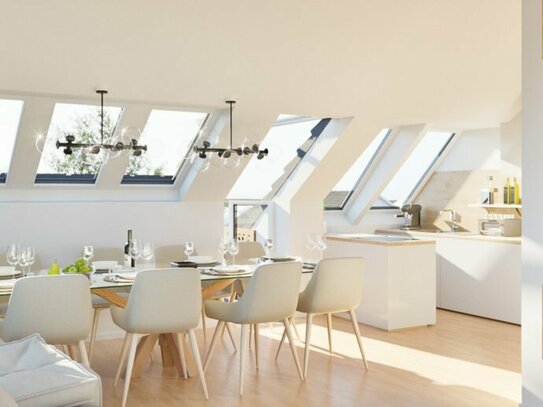 GANZ OBEN: Atemberaubende 3 Zimmer mit Dachterrasse + Loggia - Renningen direkt