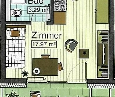 1-Zimmer Wohnung (Single Flat) in Neu-Ulm zu vermieten