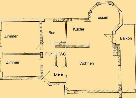 IM ALLEINAUFTRAG!! Bad Soden/Ts., Großzügige, aber renovierungesbedürftige 3 Zimmer-Eigentumswohnung mit großem Balkon.