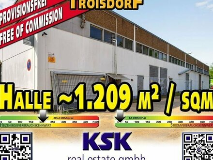 Beheizte Lagerhalle ~1.209 m² / sqm • Heated warehouse