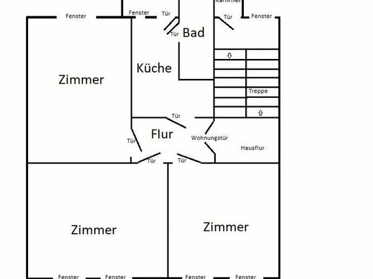 3-Zimmer-Wohnung mit 72qm im 3.OG - Jena Südviertel zu vermieten