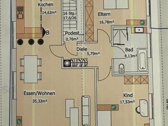 Helle, sonnige 3,5-Zimmer-Wohnung, Neubau-Erstbezug