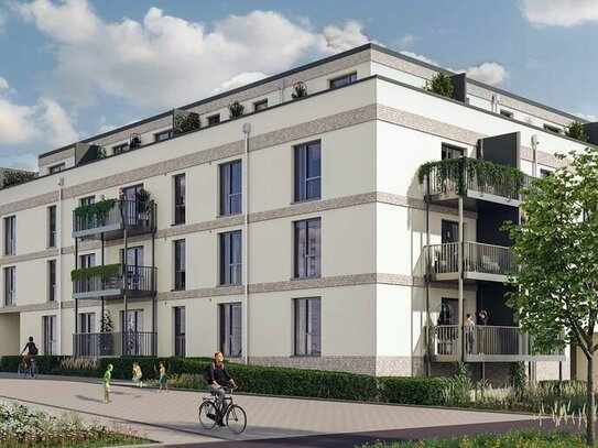 Energieeffiziente 2-Zimmer-Eigentumswohnung mit großer Dachterrasse in zentraler Lage