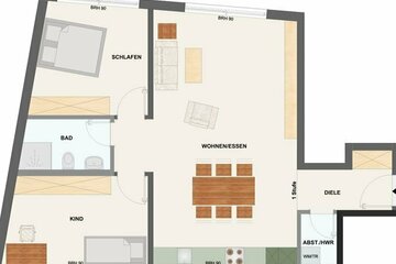 Moderne 3-Zimmer Souterrain-Wohnung in Eschborn, Keller, Tiefgarage, barrierefrei