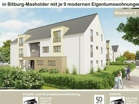 Attraktive Eigentumswohnung Bitburg - Masholder - W-0-02 - Förderung ISB und KfW möglich!