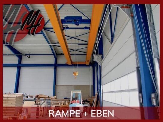 KEINE PROVISION - RAMPE + EBEN - NÄHE BAB - Lager-/Produktionsflächen (1.400 m²) zu vermieten