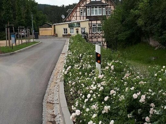 Historisches Hotel mit Restaurant & Wohnung im Thüringer Wald zu verkaufen