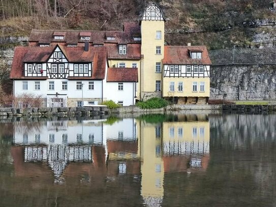 Wohnen und Leben direkt am Neckar! 1 Zimmer - Wohnung mit kleiner Terrasse und viel Charme!