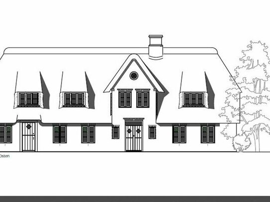 Grundstück mit Bestand und Neubauplanung für ein Doppelhaus unter Reet mit 2 Garagen (Ferienwohnen)