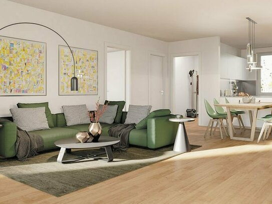 Digitale Wohnung | Energielevel A+ dank Wärmepumpe & PV-Anlage | Loggia | Gäste-WC | Smart-Home | TG