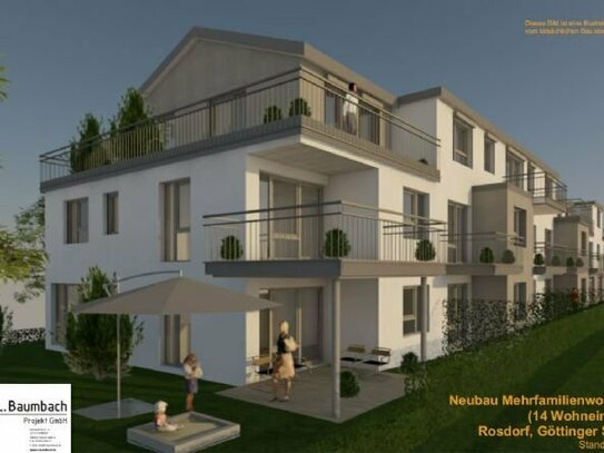 Schöne 3-Zimmer-Wohnung, Stellplatz, PV-Solar für Wärmepume in Rosdorf, Göttinger Str. 47 a