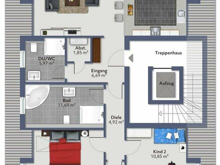 Park Immobilien - 4-Zi.-Penthouse-ETW, Neubau-Erstbezug, 1. Quartal 2025, City Bad Homburg