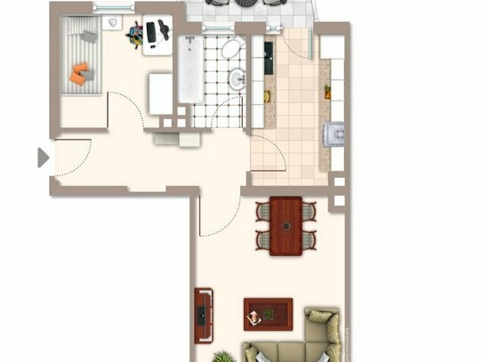 1,5-Zimmer-Wohnung mit Balkon in Nürnberg Kühnhoferstr. 15 zu vermieten!