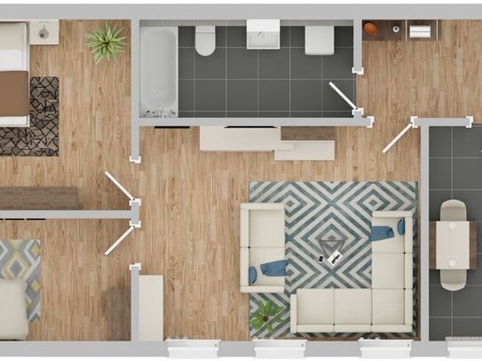 3-Raum-Wohnung mit neuem, modernen Bad - sofort beziehbar!