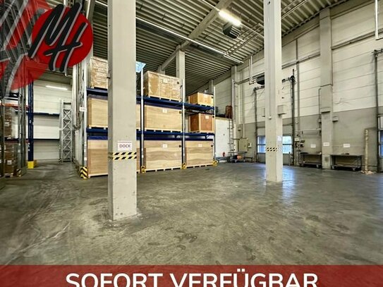 SOFORT VERFÜGBAR - VIELSEITIG NUTZBAR - Lager (3.500 m²) & Büro-/Sozial (200 m²)