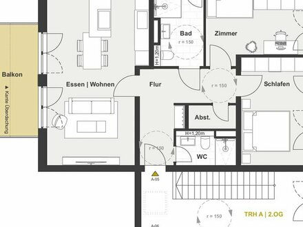 A-05 2.Obergeschoss 3-Zimmer Etagenwohnung mit Balkon