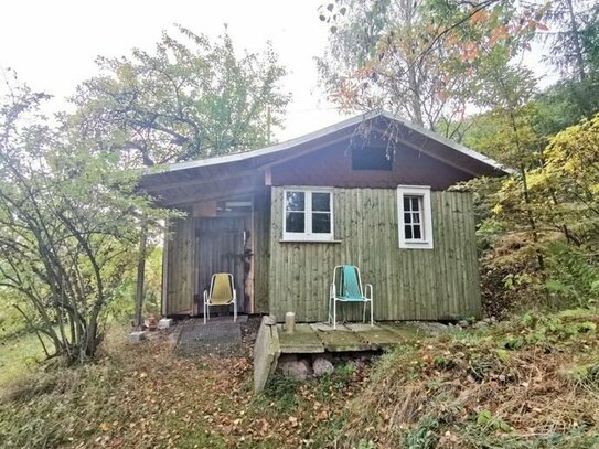 Freizeitgrunbdstück mit 2 Hütten als Garten in Freital am Wachtelberg