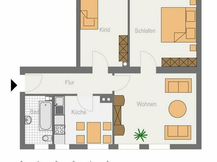 Bezugsfertige 3 Zimmer- Wohnung in Velbert-Langenberg zu vermieten