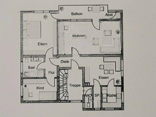 Attraktive 3 1/2 Zimmer Wohnung 98qm Balkon, Garten - 2 Einzelgaragen