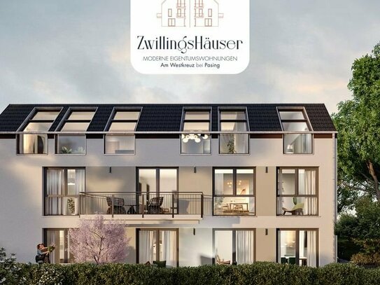 ZwillingsHäuser in München - KfW 55 - 4-Zimmer Dachgeschosswohnung mit Süd-Balkon - Erstbezug!
