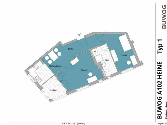 Top 2 Zimmer- Wohnung Neubau 2024