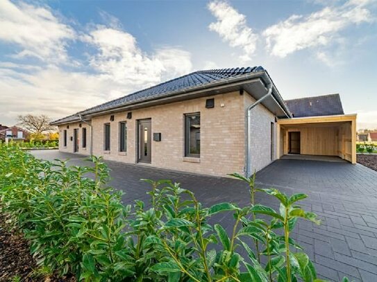 Zentrumsnahe Neubau-Doppelhaushälfte in Ostrhauderfehn zu vermieten - mit Carport!