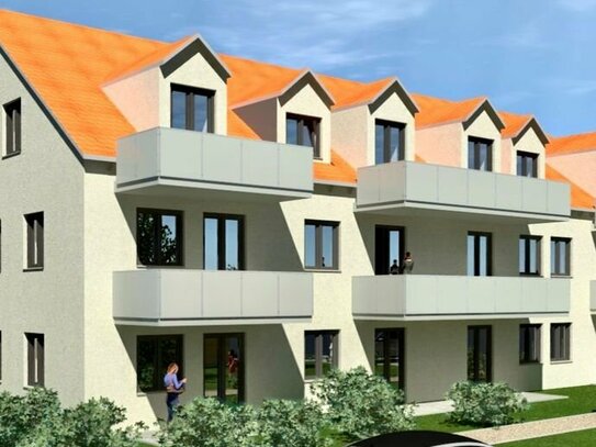 Neubau: Schöne 2-Zimmer-Wohnung mit großzügigen Balkon im Dachgeschoss