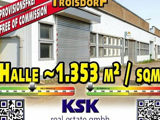 Beheizte Lagerhalle ~1.353 m² / sqm • Heated warehouse