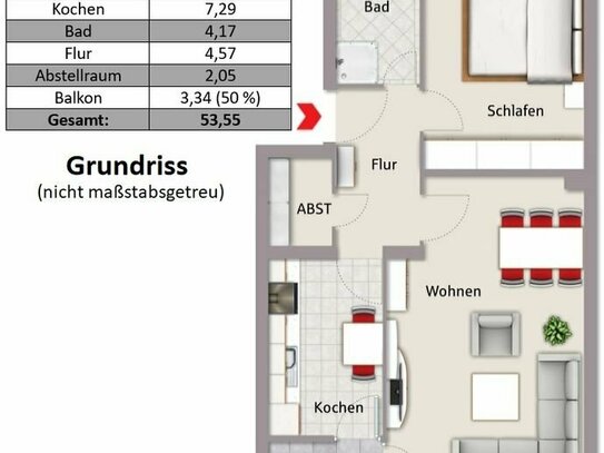 Frisch modernisierte 2-Zimmer Wohnung in ruhiger Lage von Lauf