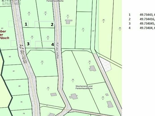 ++ WALDGRUNDSTÜCKE IM INOFFIZIELLEM FERIENHAUSGEBIET | FLUR: 32/7 und 32/8 ++