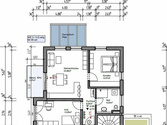 3-Zimmer-Whg. im 1.OG --- Neubau --- Bezugsfertig vsl. 01.08.2024