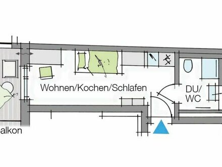 Exklusives Wohnen in Seenähe: Vollmöbliertes Apartment mit Balkon inkl. Internet und Strom