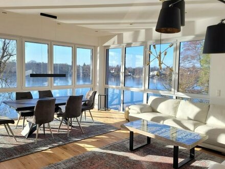 Wassergrundstück mit eigenen See-/Badezugang / Exklusives Penthouse / Möbliert / Erstbezug / 100 m² Dachterrasse / Klim…