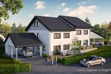 LebensWert ***** Neubau - Doppelhaushälfte - KfW 40 Energiesparhaus mit Carport in Lindberg bei Zwiesel *****