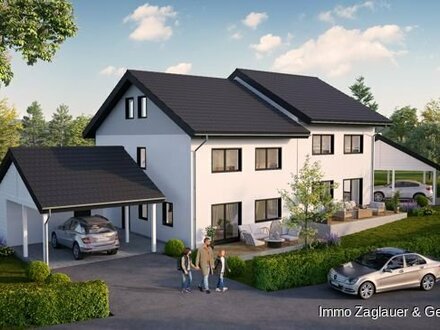 LebensWert ***** Neubau - Doppelhaushälfte - KfW 40 Energiesparhaus mit Carport in Lindberg bei Zwiesel *****