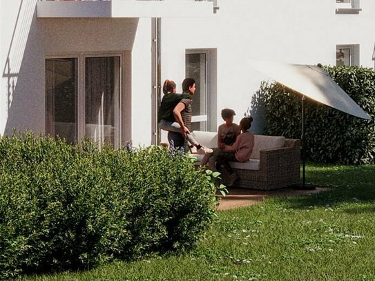 WE01 - Terrassen-Eigentumswohnung mit 3 Zimmern, Gartenanteil und Blick ins Grüne (Zahlbar nach Fertigstellung)