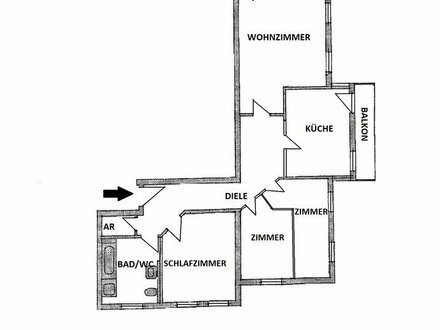 RESERVIERT ! Schöne 4-Zimmer-Wohnung mit 2x Balkon in zentrumsnaher Wohnlage von Rudolstadt