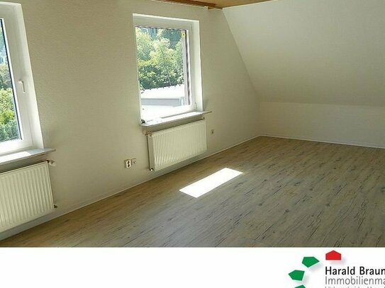 Renovierte DG-Wohnung mit Einbauküche, über 2 Etagen in ruhigem Haus, ca. 96m²