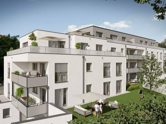 Neubau! 3-Zimmer-Erdgeschosswohnung mit großzügigem Gartenanteil und Balkon!