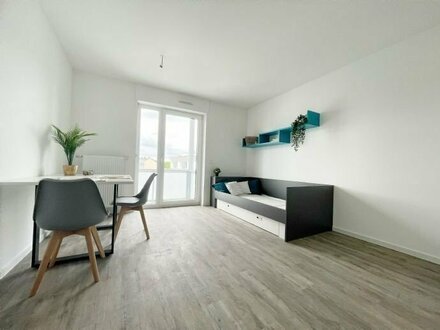 ERSTBEZUG-Möbliertes 1 Zimmer Apartment mit Balkon/Terrasse, WLAN und Kfz-Stellplatz