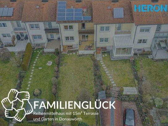 FAMILIENGLÜCK - Reihenmittelhaus mit 15 m² Terrasse und Garten in Donauwörth