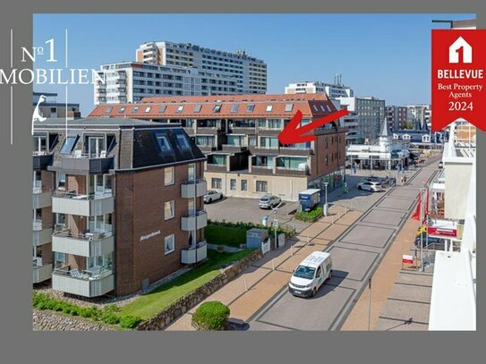 Beste Lage: 2 Zimmerwohung am Strand, mit Garage, Keller, Südbalkon