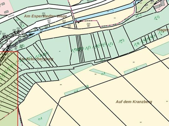 Gehölz, Wald, landwirtschaftliche Flächen rund um Kuckenburg