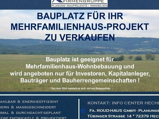 + Bauplatz für ein Hausbauprojekt +