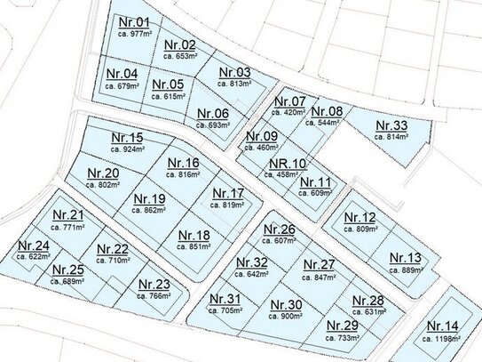 Neu erschlossene Baugrundstücke im Wohngebiet "Gartenstadt" Ohrdruf