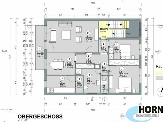 schöne Obergeschoßwohnung mit Garage, Keller-/ und Gartenanteil