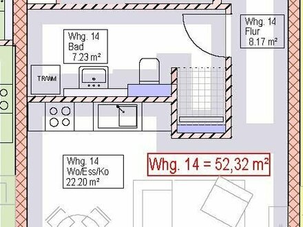 Neubau 2 Zimmerwohnung mit Balkon inkl. Tiefgaragenstellplatz in Vöhringen provisionsfrei verkaufen