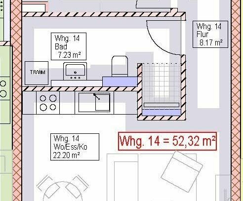 Neubau 2 Zimmerwohnung mit Balkon inkl. Tiefgaragenstellplatz in Vöhringen provisionsfrei verkaufen