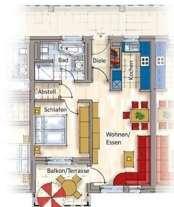 ERSTBEZUG: 2-Zimmer-Wohnung mit Terrasse in Windsbach!