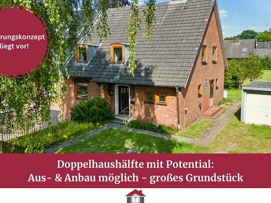 Doppelhaushälfte mit Potential: Aus- & Anbau möglich - großes Grundstück